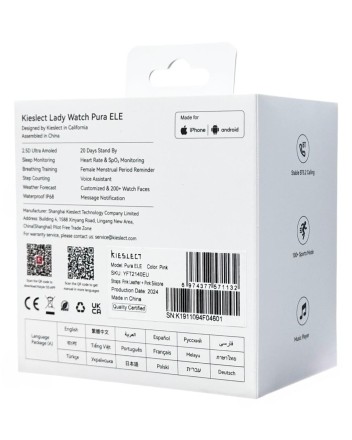 Умные часы Kieslect Lady Smart Watch Pura ELE （EU）розовые