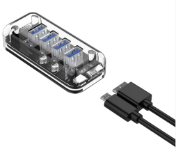 USB-хаб Orico F4U-U3 USB3.0x4 черный