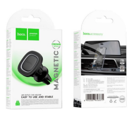 Держатель в автомобиль в воздуховод Hoco H72 магнитный черный