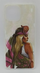 Накладка для Xiaomi Mi 11 Lite пластик, рисунки в ассортименте