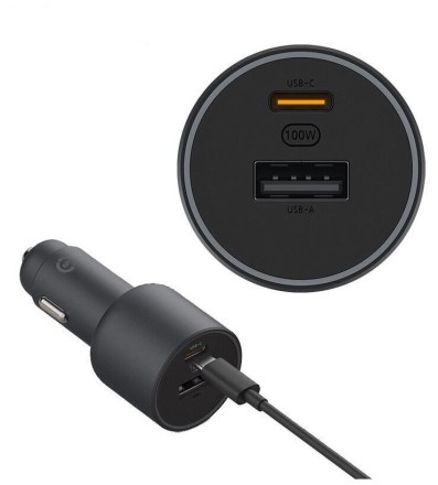 Автомобильное зарядное устройство Xiaomi Xiaomi Mi Car Charger 100W 1USB/1USB-C BHR4460CN/CC07ZM черное