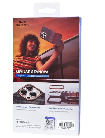 Накладка для i-Phone 16 Pro Max Keephone Kevilar Seanova MagSnap коричневый