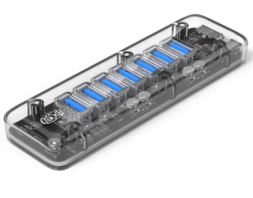 USB-хаб Orico H7U-U3 USB3.0x7 черный