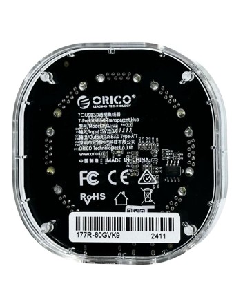 USB-хаб Orico H7U-U3 USB3.0x7 черный