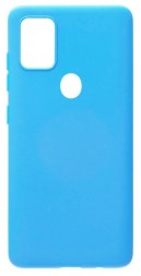 Накладка для Samsung Galaxy A21S Silicone cover голубая
