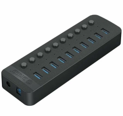USB3.0 хаб Orico CT2U3-10AB USB3.0x10 черный