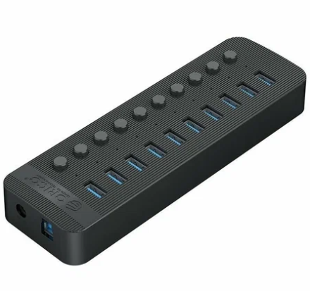 USB3.0 хаб Orico CT2U3-10AB USB3.0x10 черный