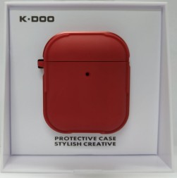 Силиконовый чехол для AirPods 1/2 K-DOO CrashGuard красный