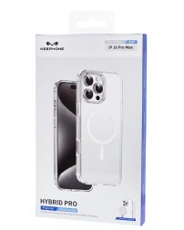 Накладка для i-Phone 16 Pro Max Keephone Hibrid Pro MagSnap прозрачный