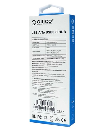 USB-хаб Orico AH-A13 4xUSB3.0 серый