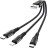 Usb Кабель-зарядка Hoco X47 3в1 Micro/Lightning/Type-C 25см чёрный