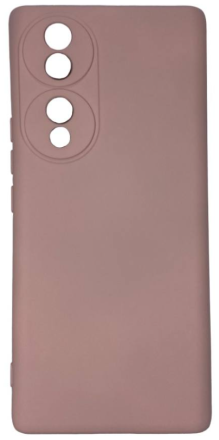 Накладка для Huawei Honor 70 5G Silicone cover без логотипа пудро