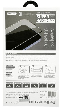 Защитное стекло для i-Phone 16 Pro Max 6.9&quot; Supglass XC-11 3D чёрное