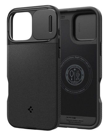 Накладка для i-Phone 16 Pro Max 6.7&quot; Spigen Optik Armor MagSafe (ACS08015) черный