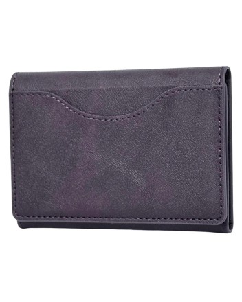 Кожаный чехол-бумажник Leather Wallet с MagSafe для Apple i-Phone сиреневый