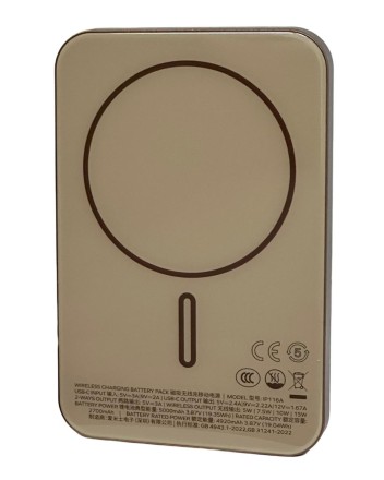 Powerbank магнитный с MagSafe Momax Q. Mag X 5000mAh IP116ACNL2 золотой