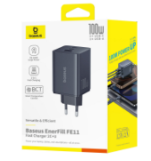Сетевое зар. устр. Baseus EnerFill FE11 100W 1USB/2C P10182102123-00 черное
