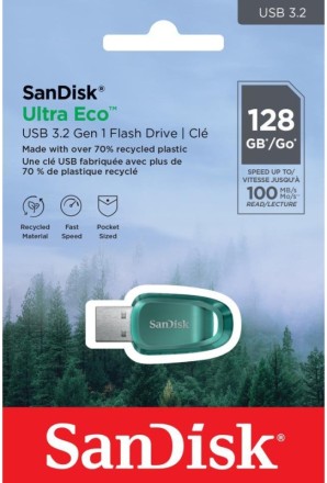 3.0 USB флеш накопитель SanDisk 128GB Ultra Eco морская волна SDCZ96-128G-G46