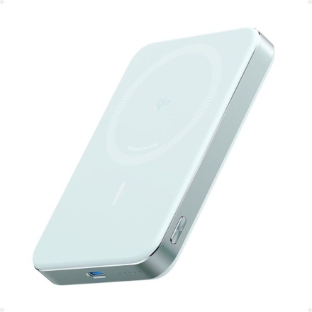 Powerbank с беспроводной зарядкой Anker MagGo Ultra-Slim 10000mAh 15W 1USB/1C (A1664P61) голубой