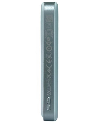 Powerbank с беспроводной зарядкой Anker MagGo Ultra-Slim 10000mAh 15W 1USB/1C (A1664P61) голубой