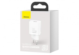 Сетевое зарядное устройство Baseus Super Si Quick Charger 1C 30W EU CCSUP-J02 белое
