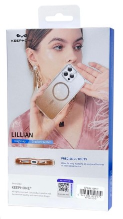Накладка для i-Phone 16 Pro Keephone Lillian MagSnap золотой