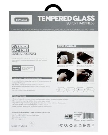 Защитное стекло для iPad Mini 6/7 8.3&quot; Supglass XC-20 3Dпрозрачное