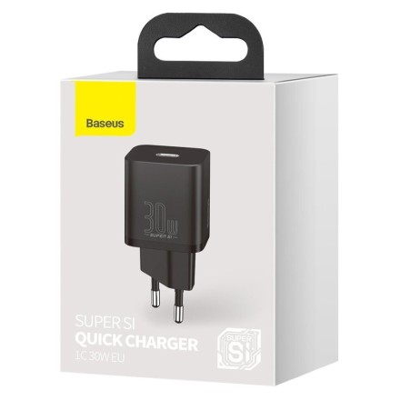 Сетевое зарядное устройство Baseus Super Si Quick Charger 1C 30W EU CCSUP-J01 черное