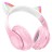 Стереонаушники Bluetooth Полноразмерные Hoco W42 Cat Ear BT5.3/10ч розовые