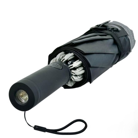 Зонт Xiaomi KongGu Reverse Ten Bone Automatic Lighting Umbrella с фонариком черный