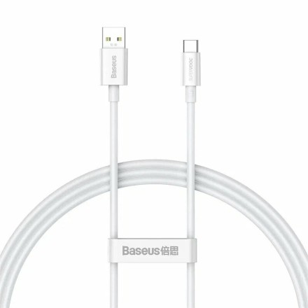 Usb Кабель-зарядка TYPE-C Baseus Superior Supervooc 65W 1м (CAYS000902) белый