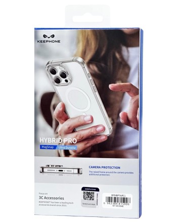 Накладка для i-Phone 16 Pro Keephone Hibrid Pro MagSnap прозрачный