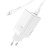 Сетевое зар. устр. Hoco N23 GaN с шнуром Type-C на Lightning 2C 45W белое