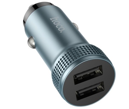 Автомобильное заряд. устр. Hoco Z49 2USB серое