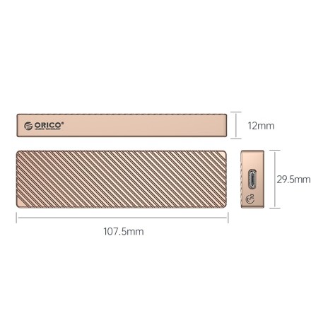 Внешний корпус для M2 NVMe/NGFF(SATA) Orico FV15C3-G2 USB-C3.2 серый