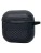 Силиконовый чехол для AirPods 4 с карабином под карбон чёрный