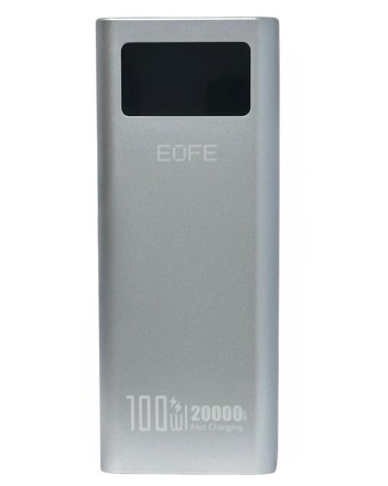 Powerbank EOFE G203 20000mAh 3A 100W/22.5W 2USB/Type-C с дисплеем серебристый