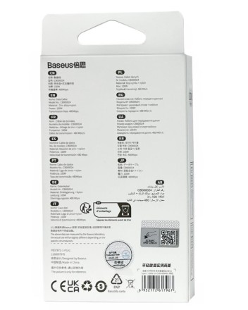 Usb Кабель-зарядка TYPE-C Baseus Glimmer Series 100W 1м CADH000401 чёрный