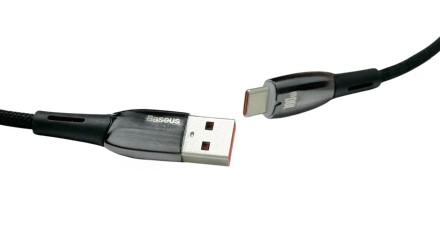 Usb Кабель-зарядка TYPE-C Baseus Glimmer Series 100W 1м CADH000401 чёрный