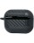 Силиконовый чехол для AirPods Pro 2 c карабином под карбон с черепом чёрный