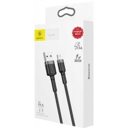 Usb Кабель Lightning Baseus Cafule 1м (CALKLF-BG1) чёрно-серебристый