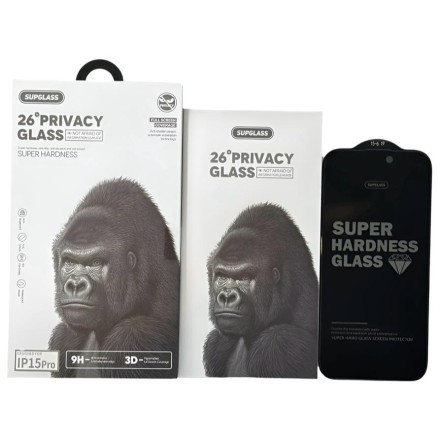 Защитное стекло Антишпион для i-Phone 15 Pro 6.1&quot; Supglass XC-12 3D
