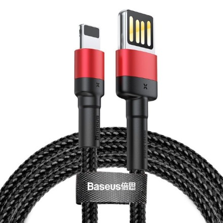 Usb Кабель-зарядка Lightning Baseus Cafule 1м CALKLF-G91 чёрно-красный