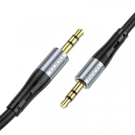 Аудиокабель AUX 3,5mm Hoco 1m UPA22 черный