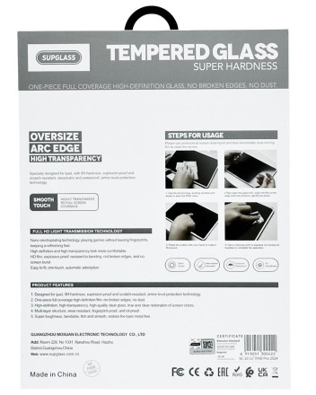 Защитное стекло для iPad Pro 11 (2024) Supglass XC-20 3D прозрачное