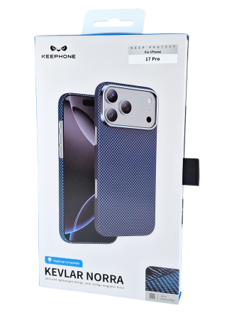 Накладка для i-Phone 17 Pro Keephone Kevlar Norra MagSnap синий