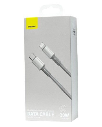 Usb Кабель-зарядка TYPE-C на Lighting Baseus High Density Braided 20W 2м (CATLGD-A02) белый