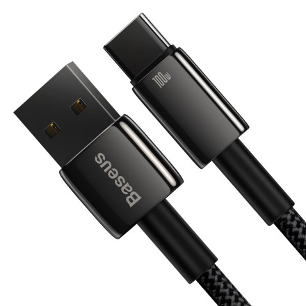 Usb Кабель-зарядка TYPE-C Baseus Tungsten 100W 2м (CAWJ000101) черный