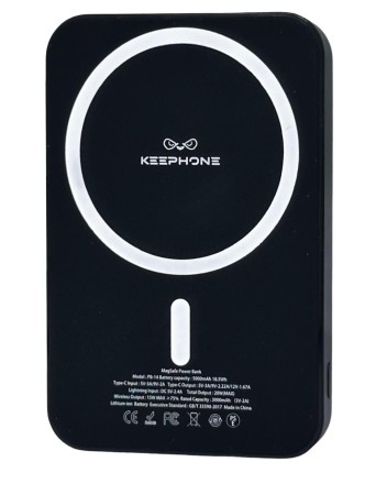Powerbank с беспроводной зарядкой Keephone PB-14 5000mAh 1C 20W PB-14BK черный