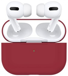 Силиконовый чехол для AirPods Pro малиновый